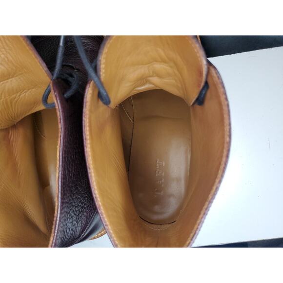 TAFT Rome Boot Oxblood Burgundy Pebbled Leather EU 44 US Mens 11 EUC - Picture 11 of 14